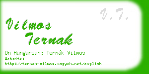 vilmos ternak business card